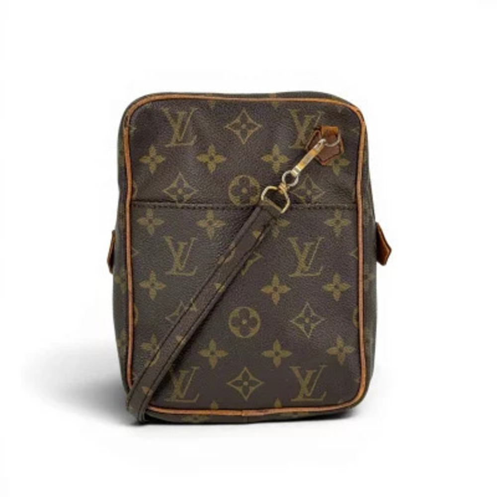 Louis Vuitton Danube Monogram Canvas Shoulder Bag Brown